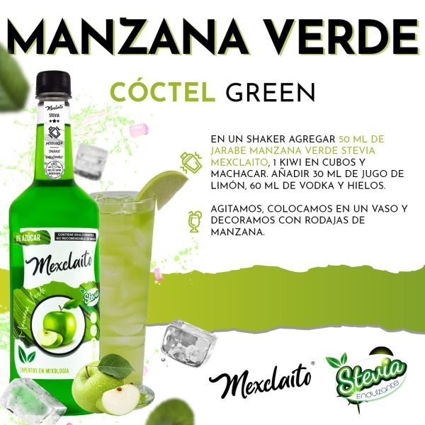 Manzana Verde Stevia 1 Litro