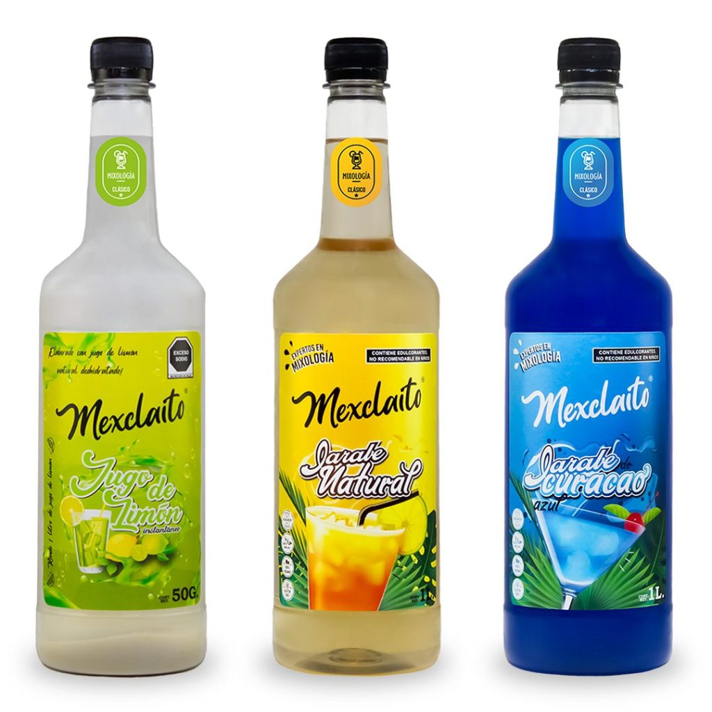 Mexclaito® Limonada Eléctrica con Jarabe Natural, Jarabe Curacao Azul y Jugo de Limón - Packs Limonadas.