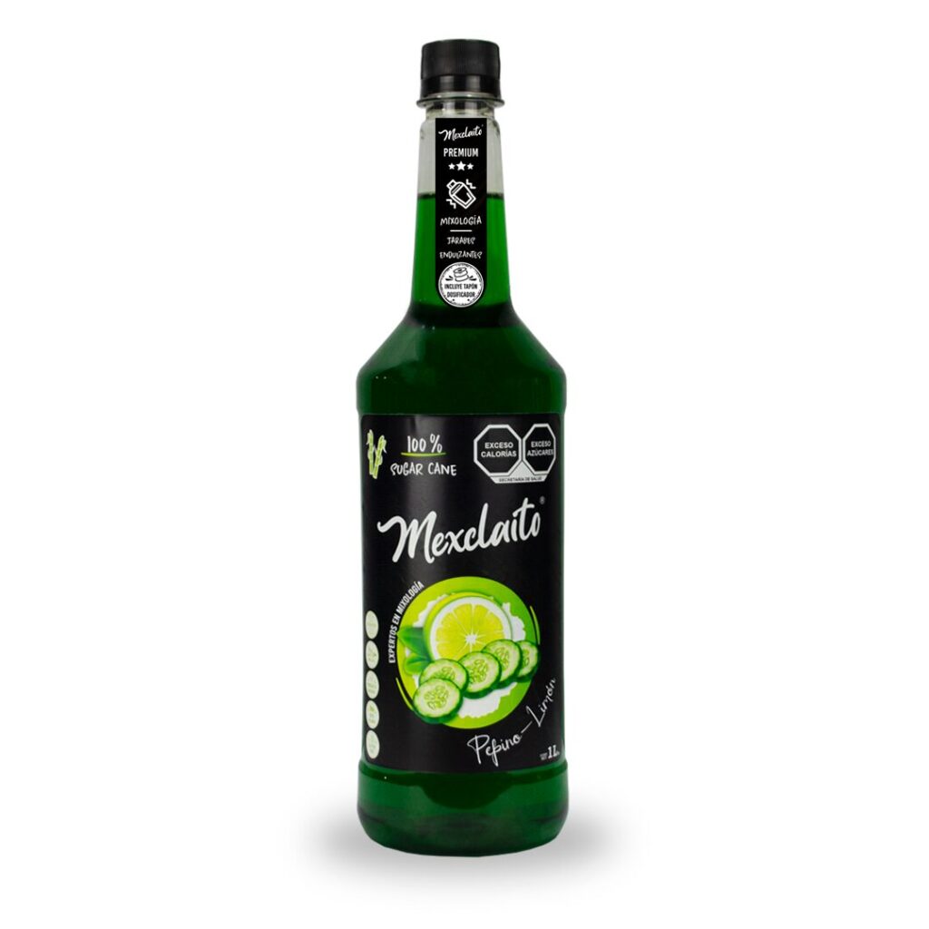 Mexclaito® Premium Jarabe/Syrop sabor Pepino Limón 1 Litro
