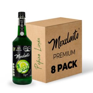 Mexclaito® Premium Jarabe/Syrop sabor Pepino Limón 1 Litro 8 Pack