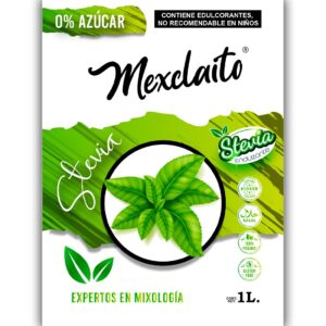 Mexclaito Xero 0% Azúcar Jarabe/Syrop Stevia 1 Litro - etiqueta del producto