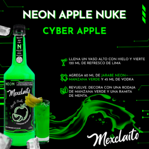 Mexclaito Neón Jarabe Manzana Verde/ Apple Nuke 1 Litro Receta
