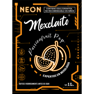 Mexclaito Neón Jarabe Maracuyá/ Passionfruit Pop 1 Litro Etiqueta FR